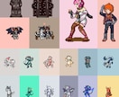 個性的なキャラクターの作成とドット絵の依頼承ります 人間からモンスターまで！全身絵はもちろん背中や表情なども イメージ10