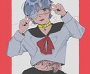 SNS［アイコン］デフォルメから人物絵など描きます 自分だけのSNSアイコンをリクエスト通りに丁寧に制作 イメージ3