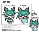 2個セット！おはよう＆おやすみのミニキャラ描きます おはよう、おやすみVtuberタグに使いやすいイラストです イメージ2