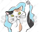 商用利用OK！猫の手書きイラスト販売しています SNS、パンフレットやチラシ、POP、名刺、印刷の素材に★C イメージ1