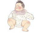 赤ちゃんの似顔絵イラストを描きます リアルすぎず・デフォルメしすぎない優しいタッチの似顔絵です。 イメージ7