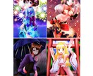 バッジのような立体的で、個性的なアイコンを描きます アイコンや一枚絵の作成！個性的で特徴的だと高い評価を獲得！！ イメージ5