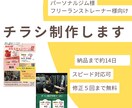 パーソナルトレーニングジムさん専用チラシ作成します パーソナルトレーナー10年目が作る足を運びたくなるチラシ イメージ1