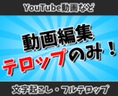 字幕（テロップ）のみの動画編集を行います フルテロップで動画を飾ります！ イメージ1