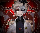 簡単な背景＋バストアップの人物イラストを制作します アニメ塗り風で毒気のある絵が特徴です イメージ4