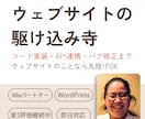 ウェブサイトの駆け込み寺ひらきます WordPressからWixの高度な開発・バグ修正までOK イメージ1