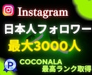 インスタ日本人フォロワーを増加します Instagram日本人フォロワー100人増加！ほぼ減少なし イメージ1