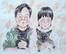 水彩で温かいタッチの似顔絵をお描きします 還暦祝いや米寿祝いにおすすめです✩A4サイズ イメージ1