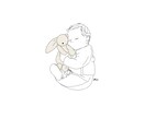 ニューボーン・赤ちゃんの線画イラストをお描きします 大切な「はじめての思い出」を優しくおしゃれな線画イラストに イメージ4