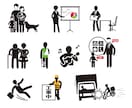 アイコン、ピクトグラム等のイラスト素材お作りします 印刷物、WEBデザインに必要なデザイン素材を承ります。 イメージ2