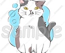 商用利用OK！猫の手書きイラスト販売しています SNS、パンフレットやチラシ、POP、名刺、印刷の素材に★B イメージ4