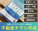 不動産関連のチラシデザイン承ります 大手不動産ポータルでの経験あり、規定規約も問題なし！ イメージ1