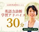 元高校英語教員が今の英語力と学習課題を診断します 30分で苦手の原因とあなたにぴったりの学習法がわかります イメージ1