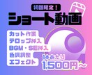 初回限定｜ショート動画の編集を代行いたします 1本1,500円～！質は下げず、価格だけ下げました。 イメージ1