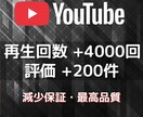 YouTubeの再生回数4000回増やします ✨再生回数+4000回＆評価+200件➡3,000円✨ イメージ7
