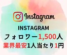 Instagramフォロワー1,500人増加します 【低価格・高品質・安全・素早く】 イメージ1