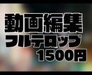 フルテロップ動画編集格安でお受けします 高額に設定されがちなフルテロップ編集を1500円で イメージ1