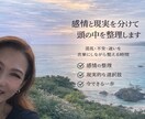 人生の悩みを感情と現実に分けて整理します 不安・病気・人間関係の悩みを静かにお聞きします イメージ3