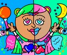 ポップでファンキーな絵になります 好きになっていただきたいファンキーな個性達 イメージ3