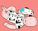 写真をもとにお子さまの似顔絵イラストを描きます シンプルでポップな、飾りたくなるイラスト イメージ1
