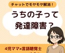 子どもの発達に不安があるママのモヤモヤを解決します ４児ママ×言語聴覚士が３日間チャットでお答えします イメージ1