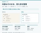 既存パワポ５枚を見やすく整えます 内容・数値・順番を保ち、余白と文字の見やすさを改善 イメージ2