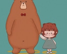 ゆるふわなオリジナルイラスト描きます アイコンや名刺にピッタリ！インテリアにしても○ イメージ1