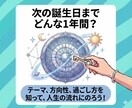 次の誕生日までの【1年間の運勢】を読みます テーマ、方向性、過ごし方を知ることで人生の流れに乗りましょう イメージ1