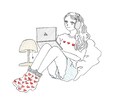SNS・note用大人可愛いイラスト描きます 気分に寄り添うやわらかイラスト作成します イメージ5