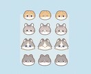 ゆるい動物のヘッダー描きます 表情差分3つの動物ヘッダーお描きいたします◎ イメージ1