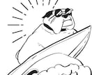 おしゃれ＆かわいい◎シンプル線画イラスト描きます ワンポイントにも使えます！似顔絵などもお任せください◎ イメージ3