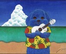 かわいいペットのナイーブアート作成します お気に入りの風景にかわいいペットを擬人化して登場させます イメージ1