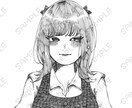 期間限定価格！一色の線画イラスト、似顔絵描きます 繊細な線画のアイコン、ヘッダーを。 イメージ2