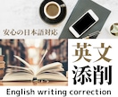 英語学習にも⭕️プロ翻訳家が英文を添削/校正します 日本在住１０年の外国人講師・翻訳家が自然な英文に直します イメージ1