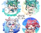 水着限定お値引き価格！SDキャラ描きます 夏のお手伝い！水着のデザインもします！ イメージ4
