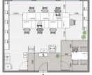 オフィスレイアウト<~100㎡>作成します 作業効率の良い無駄のないレイアウトをご提案いたします イメージ1