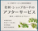 納品後の名刺・カード修正承ります 名刺・カード類の制作サービスご利用者様限定のサービスです イメージ1