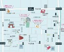 かわいい、おしゃれな地図・チラシを作ります web用、印刷用の親しみやすい地図作成（A4まで） イメージ2