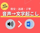 1分=50円/音声の文字起こしを代行します 音声データを聞いてWordへタイピングし、文字に起こします！ イメージ1