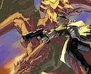 かっこいいドラゴンの一枚絵を作成します 他にないイラストを比較的安価で イメージ1