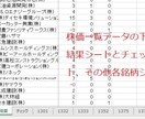株価分析に非常に便利な仕様となっています 東証一部の時系列株価データをエクセルでまとめました。 イメージ2