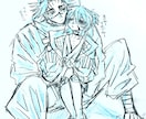 夢絵中心にモノクロや単色イラストを描きます 可愛さとかっこよさを取り入れた詰め込みイラスト イメージ2