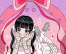 アイドル♡コンカフェ♡可愛いイラスト制作します お好みのデザインで可愛いイラストを制作します^>  ̫ <^ イメージ4
