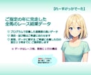 競馬☆ レース結果データ １年分を提供します データを活用して、予想の的中率と回収率をアップしましょう！ イメージ2