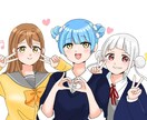 可愛い女の子のイラスト描きます 立ち絵、SNS用のアイコンなど◎ イメージ2