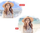 お手持ちの画像を水彩画風にいたします 大切な人、ペットなど、画像を水彩画風の似顔絵にいたします。 イメージ9