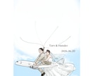 最安価！似顔絵でおしゃれ結婚証明書描きます 結婚式で大人気のウェディングツリー/バルーン イメージ3