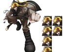 ダイナミックなTRPGの立ち絵を描きます 表情差分が6種セットでついてくる！ イメージ2