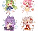 Q版キャラクターステッカー制作承ります チビキャラ表情絵、イラスト、立ち絵など制作承ります イメージ6