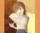 背景付きのかわいいキャラ描きます 透明感やふんわりしたイラストが必要な方へ イメージ2